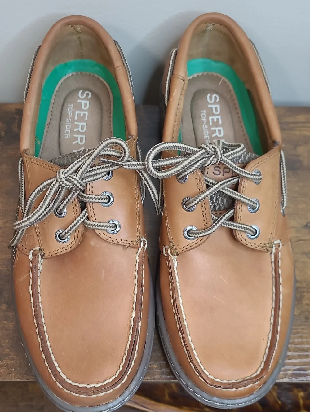 Sperry BILLFISH Tan Leather Boat Shoes Size 9